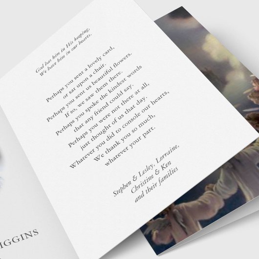 Begrafenis bedankkaarten | Ik geloof in de Heilige