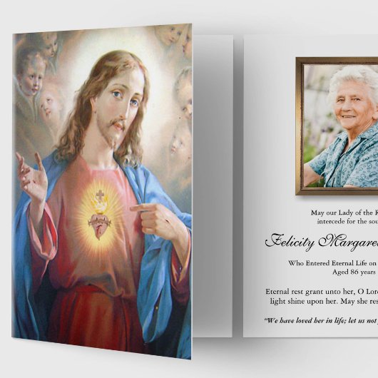 Begrafenis bedankkaarten | Jezus Heilig Hart 4
