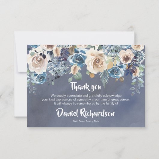 Begrafenis bedankkaarten | Liefdevolle herinnering Bedankkaart (Voorkant)