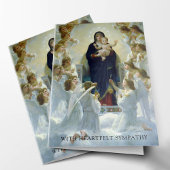 Begrafenis bedankkaarten | Maagd met engelen Kaart