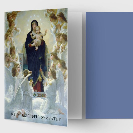 Begrafenis bedankkaarten | Maagd met engelen Kaart