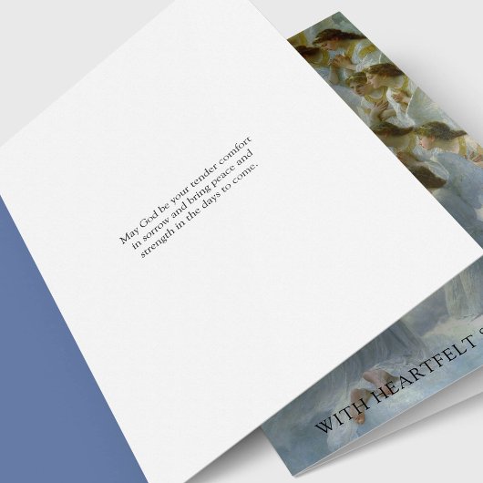 Begrafenis bedankkaarten | Maagd met engelen Kaart