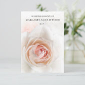 Begrafenis bedankkaarten | Mooi Roos Kaart (Staand voorkant)