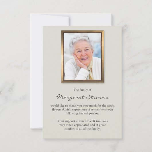 Begrafenis bedankkaarten | Mooie Bloom Bedankkaart (Achterkant)