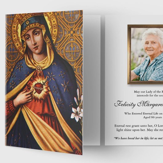 Begrafenis bedankkaarten | Onbevlekt Hart Maria 02