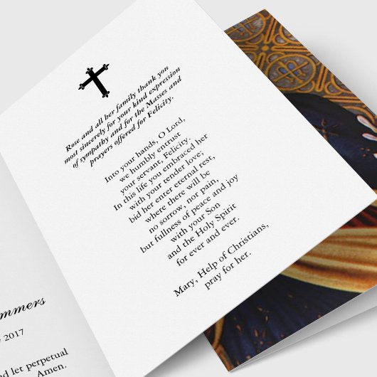 Begrafenis bedankkaarten | Onbevlekt Hart Maria 02