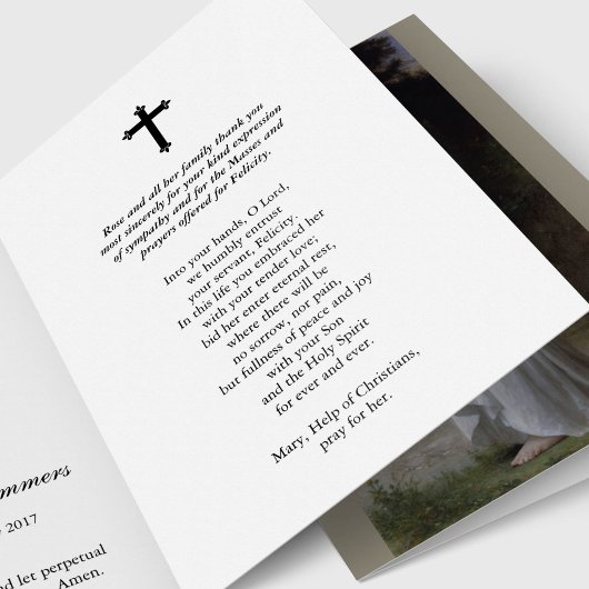 Begrafenis bedankkaarten | Onschuld