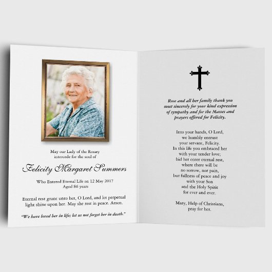 Begrafenis bedankkaarten | Onschuld