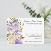 Begrafenis bedankkaarten | PAARSE ROZEN Bedankkaart (Staand voorkant)