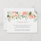 Begrafenis bedankkaarten | Perziken & Crème Bloeme Bedankkaart (Voorkant)