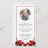 Begrafenis bedankkaarten | Red Rose Boeket 1 Bedankkaart (Voorkant)