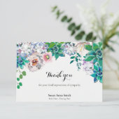 Begrafenis bedankkaarten | Rustige tuin Bedankkaart (Staand voorkant)