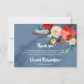 Begrafenis bedankkaarten | Scandi Floral Boho Bedankkaart (Voorkant)