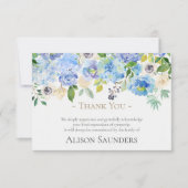 Begrafenis bedankkaarten | Serene Waterverf Floral Bedankkaart (Voorkant)