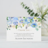 Begrafenis bedankkaarten | Serene Waterverf Floral Bedankkaart (Staand voorkant)