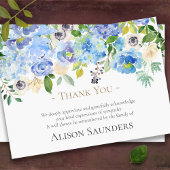 Begrafenis bedankkaarten | Serene Waterverf Floral Bedankkaart