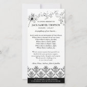 Begrafenis bedankkaarten | Symfonie van onze harte Bedankkaart (Voorkant)