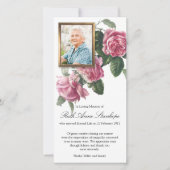 Begrafenis bedankkaarten | Thee Roos & Foto Bedankkaart (Voorkant)