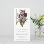 Begrafenis bedankkaarten |  tulpen bedankkaart (Staand voorkant)