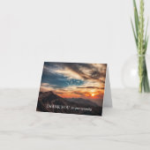 Begrafenis bedankkaarten | Utah Sunset Bedankkaart (Voorkant)