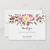 Begrafenis bedankkaarten | Vredige bloemen Bedankkaart (Voorkant)