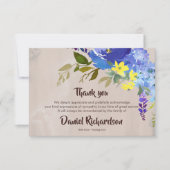 Begrafenis bedankkaarten | Waterverf Bloemen Bedankkaart (Voorkant)