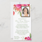 Begrafenis bedankkaarten |Waterverf Bloemen Foto 1 Bedankkaart (Voorkant)