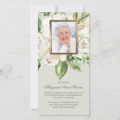 Begrafenis bedankkaarten | Witte Roos & Foto Bedankkaart (Voorkant)