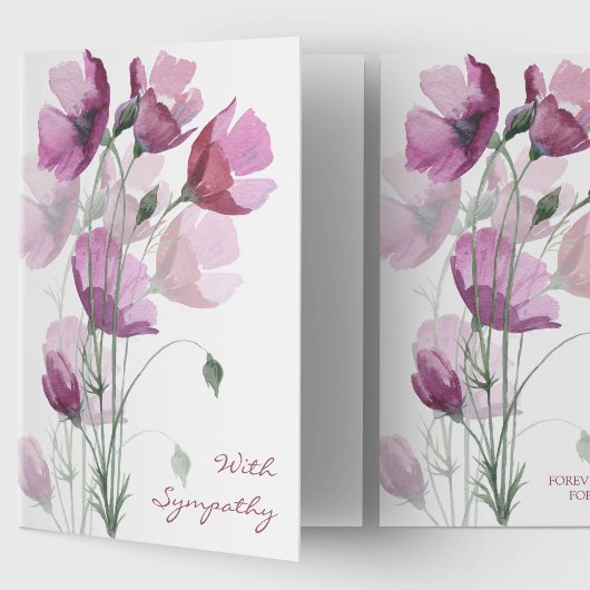 Begrafenis bedankkaarten | Zachte bloemblaadjes Kaart