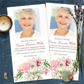 Begrafenis bedankkaarten | Zachte bloemen Bedankkaart