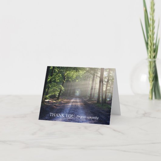 Begrafenis bedankkaarten | Zonnestralen Bedankkaart (Voorkant)