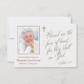 Begrafenis bedankkaarten | Zuiver van hart Bedankkaart (Voorkant)