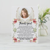 Begrafenis Bedankt bericht voor condoleances Kaart (Staand voorkant)