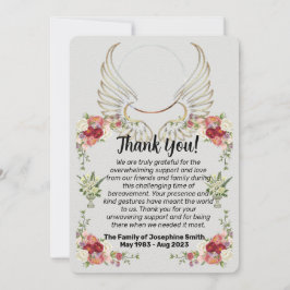 Begrafenis Bedankt bericht voor condoleances Kaart