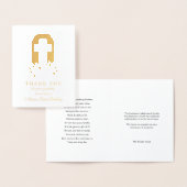 Begrafenis Bedankt Kaarten Bloemenkruis Gouden Fol (Display)