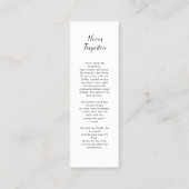 Begrafenis Bladwijzer Sjabloon, Begrafenis Keepsak Mini Visitekaartje (Achterkant)