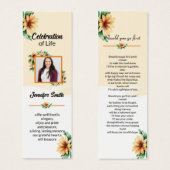 Begrafenis Bladwijzer Sjabloon Mini Visitekaartjes (Voorkant /achterkant)