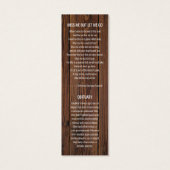 Begrafenis Bladwijzer Sjabloon Mini Visitekaartjes (Achterkant)