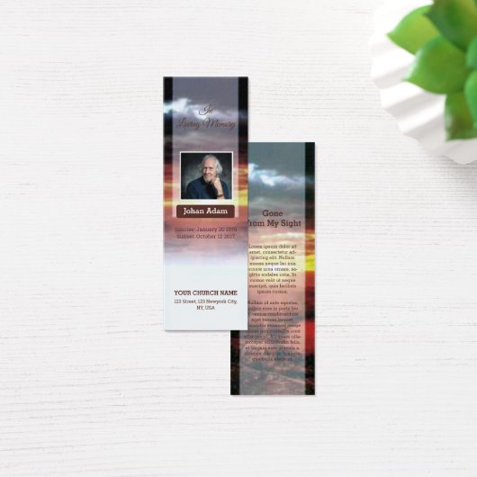 Begrafenis bladwijzer Sjabloon Mini Visitekaartjes (Bureau)