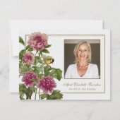 Begrafenis Bloemen Roos Foto Sympathie Dank u kaar Bedankkaart (Voorkant)