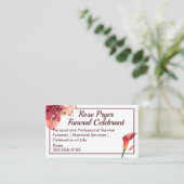 Begrafenis Celebrant Lelie Bloem Visitekaartje (Staand voorkant)
