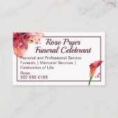 Begrafenis Celebrant Lelie Bloem Visitekaartje (Voorkant)