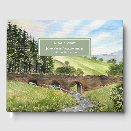 Begrafenis Condoleance Scawgill Bridge Cumbria Eng Gastenboek (Voorkant)