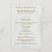 Begrafenis Custom Marble Memorial Fototafel Programmakaart (Achterkant)
