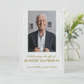 Begrafenis Custom Marble Memorial Fototafel Programmakaart (Staand voorkant)