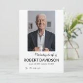 Begrafenis Custom Memorial Fototafel Programmakaart (Staand voorkant)