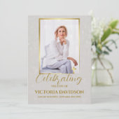 Begrafenis Custom Memorial Fototafel Programmakaart (Staand voorkant)