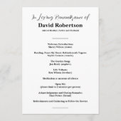 Begrafenis Custom Memorial Fototafel Programmakaart (Achterkant)
