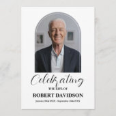 Begrafenis Custom Memorial Fototafel Programmakaart (Voorkant)