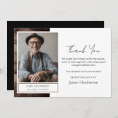 Begrafenis Dank u Foto Bedankkaart (Voorkant / Achterkant)